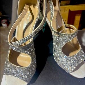 Betsy Johnson Bayli rhinestone and pearl shoe